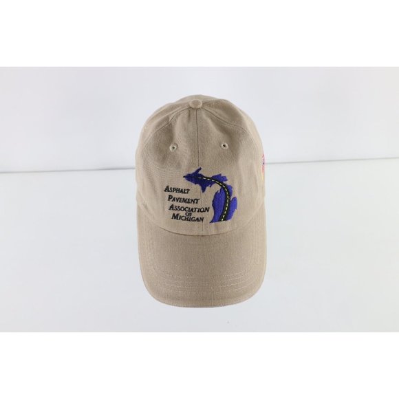 NOS Vintage Asphalt Pavement Association of Michigan Spell Out Cotton Dad Hat - Picture 2 of 8